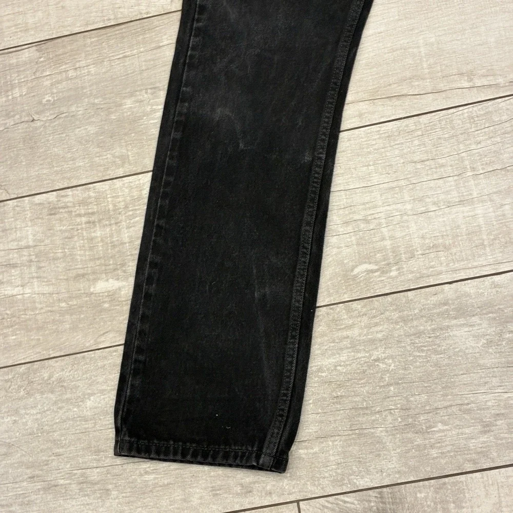 Vintage Y2K Levi's 505 Mens 31x31 Jeans Black Regular Fit Blank Red Tab 2007